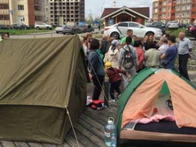 Палаточний город дольщиков. Фото: ВКонтакте