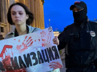 Протест против мобилизации. Фото: BBC News Русская служба